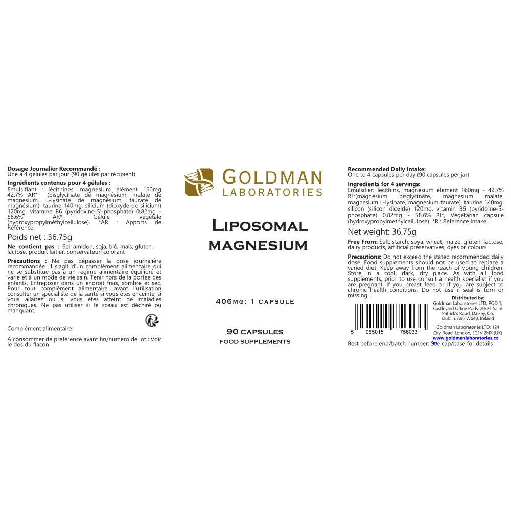 Liposomal Magnesium - 60 caps Goldman Labs